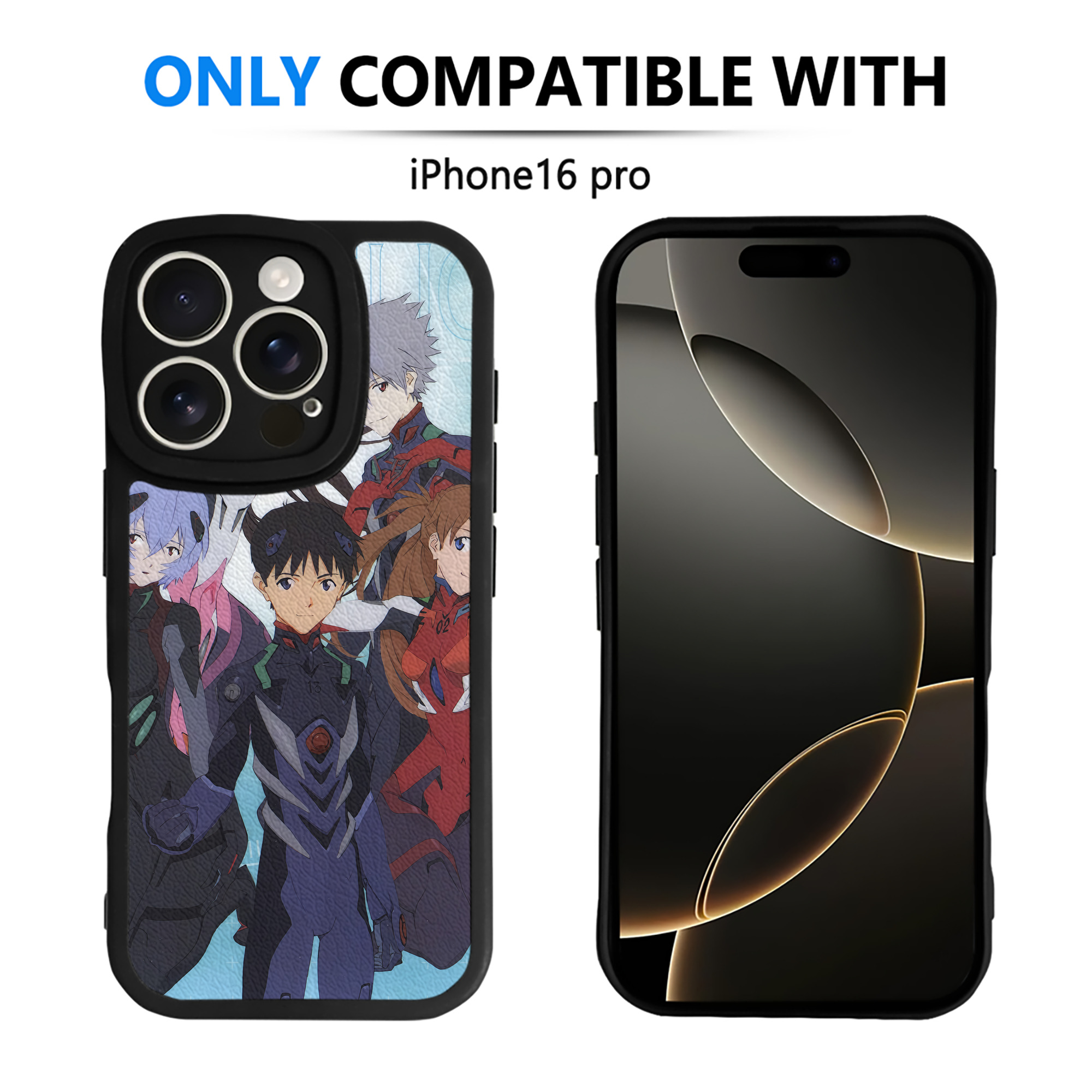 （画像用） EVA 新世紀エヴァンゲリオン 【iPhone 16シリーズ対応】シリコンスマホケース（レザー調） 材質：シリコン